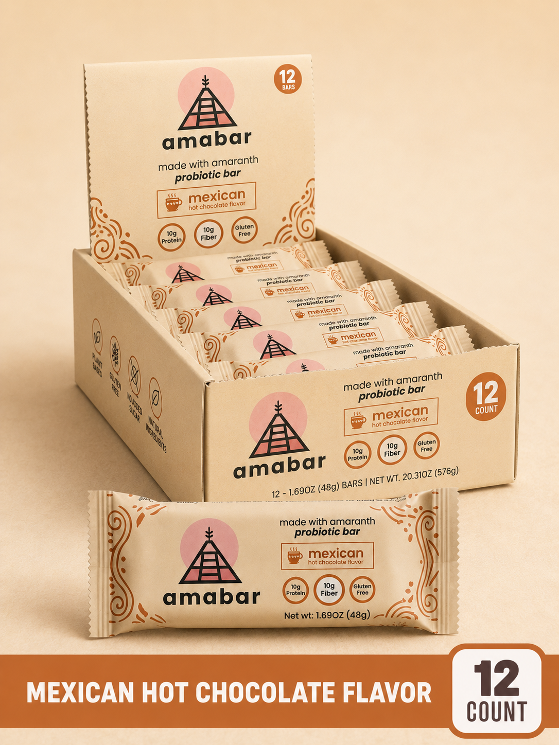 Amabar: Prebiotic Fiber Bar (Mexican Hot Chocolate)
